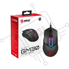 Мышь проводная MSI Clutch GM30 черный, 6200 dpi, USB, кнопки - 6