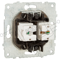 Ovivo Механизм роз. комп. 2-местн. (RJ45 CAT6), крем, 600-000302-230