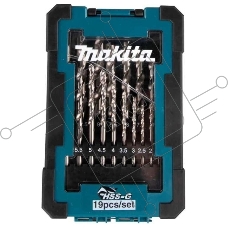 Набор сверл Makita D-78352 по металлу (19пред.) для шуруповертов/дрелей