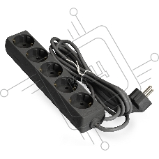 Удлинитель ExeGate EX285822RUS  ECE-5-3B (5 евророзетки с заземлением, 3м, черный)