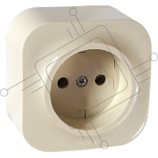 Розетка Legrand 782241 с заземлением без шторок (Слоновая кость)