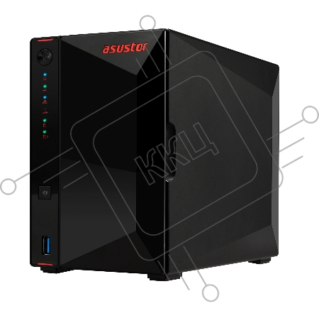 Сетевое хранилище ASUSTOR AS5202T 2-Bay NAS/Media player/Intel Celeron J4005 2.0GHz up to 2.7GHz (Dual-Core ), 2GB SO-DIMM DDR4, noHDD(HDD,SSD),/2x 2,5Gb (LAN)/3xUSB3.2,HDMI/4ip camera license ; 90IX0171-BW3S10