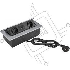 Розетка Cactus CS-SOCKET-EU/USBA-GY для столешницы серый