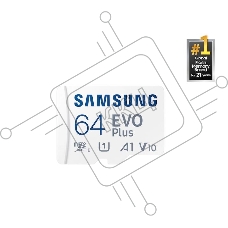 Карта памяти MICRO SDXC EVO+ 64GB V10 W/A MB-MC64SA/CN Samsung