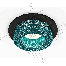 Комплект встраиваемого светильника Ambrella light XC7622023 SBK/BL черный песок/голубой MR16 GU5.3 (C7622, N7194)