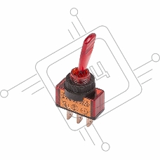 Тумблер 12V 20А (3c) ON-OFF однополюсный  с красной подсветкой  REXANT