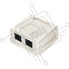 Розетка GEMBIRD NA214 RJ-45 кат.5e внешняя 2 порта, 110&Krone