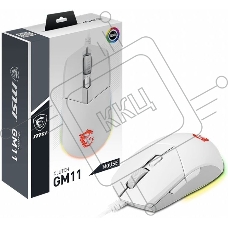 Мышь MSI Clutch GM11 белый оптическая (5000dpi) USB (5but)