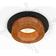 Комплект встраиваемого светильника Ambrella light XC7622024 SBK/CF черный песок/кофе MR16 GU5.3 (C7622, N7195)