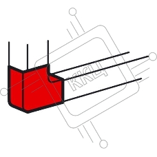 Плоский угол 90° - для кабель-каналов Metra 100x50