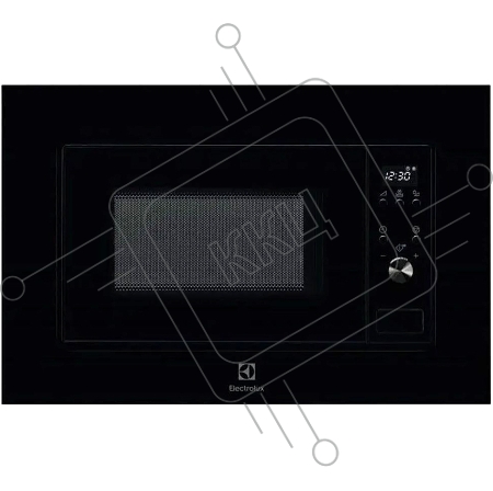 Встраиваемая микроволновая печь ELECTROLUX объем 20 л., высота 380 мм, цвет черный
