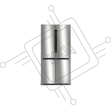 Холодильник Bosch KFN96VPEA серебристый двухкамерный 405/200л морозилка снизу Side by Side