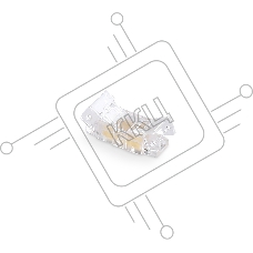 GS6341 Соединитель прямой COB 12/24V для лент 5mm (2 конт.) (10шт)
