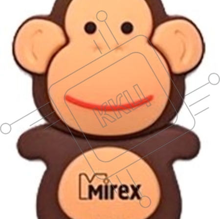 Флеш накопитель 8GB Mirex Monkey, USB 2.0, Коричневый