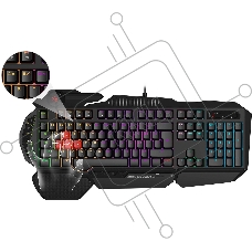Клавиатура A4Tech Bloody B310N черный USB Multimedia for gamer LED (подставка для запястий) (B310N)