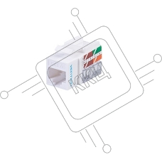 Модуль Vention Keystone Jack Cat.6 UTP белый