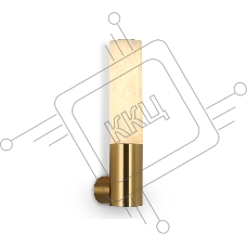 Настенный светильник Ambrella light LH53688 BS/WH латунь/белый 6W 3000K 85*60*300