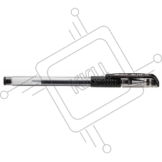 Ручка гелевая Deli E6600black 0.5мм резиновая манжета прозрачный черные чернила