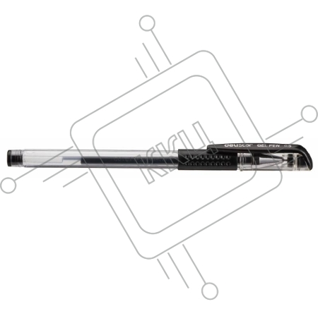 Ручка гелевая Deli E6600black 0.5мм резиновая манжета прозрачный черные чернила