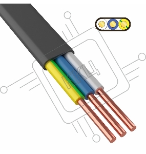 Кабель силовой медный ВВГ-Пнг(А)-LS 3x4 мм² 100 м, ГОСТ 31996-2012, ТУ 16.К71-310-2001