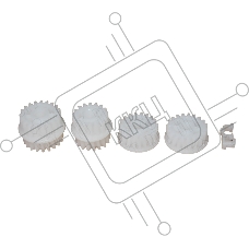 Комплект шестерён печки HP LJ P3005/M3027/M3035 (RU5-0956+RU5-0957+RU5-0958+RU5-0959) (CB414-67923)