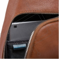 Рюкзак слинг Piquadro Black Square CA4827B3/CU коричневый натур.кожа