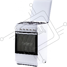 Плита газовая Flama N FG 24236 W белый, конфорок 4 газовых, духовка 50 л, 50 см x 85 см x 60 см