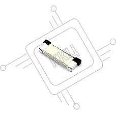 Разъем FPC  Half Coverage Bottom Contact 0.5K-BX-20PWB 20 pin высота 2мм шаг 0,5мм