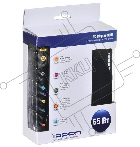 Блок питания Ippon S65U автоматический 65W 15V-19.5V 8-connectors 4.3A 1xUSB 2.1A от бытовой электросети LED индикатор