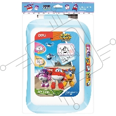 Доска магнитно-маркерная Deli EH50002 Super Wings магнитно-маркерная лак синий 20.5x28.6см пластик рама
