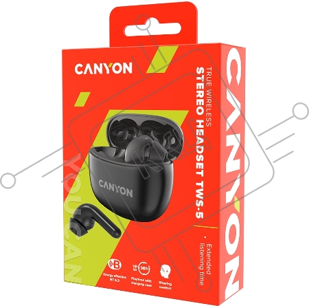 Наушники Canyon TWS-5 Bluetooth черные
