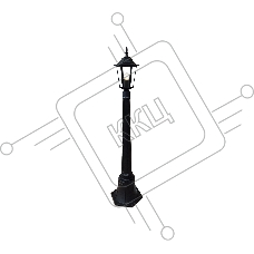 Светильник Ambrella light ST2037 BK/CL черный/прозрачный IP54 E27 max 40W D150*1100