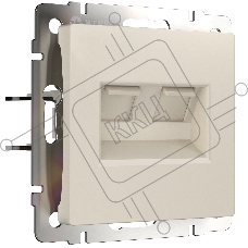 Розетка двойная Werkel Ethernet RJ-45 (айвори матовый) W1181162