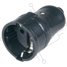Розетка Iek ERP10-16-01-K02 РПп10-02-Ст разборная прямая с з/к 16А черная