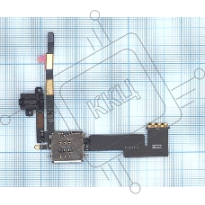 Шлейф аудио разъема с коннектором Sim карты для планшета Apple iPad 2