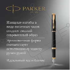 Ручка перьевая Parker Urban Core F309 (CW1931593) Muted Black GT F сталь нержавеющая подар.кор.
