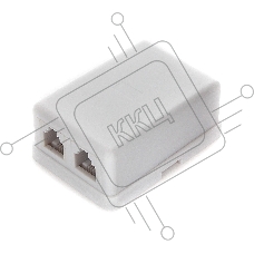Розетка телефонная TA-102 RJ-11 (6P4C) внешняя 2 порта, белая