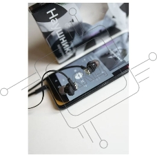 Наушники вакуумные AUX разъём с МК без рег.громкости длина 1.2м More choice P42 (Black Silver)