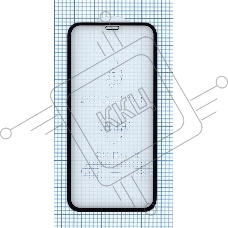 Защитное стекло 5D для Apple iPhone XS черный