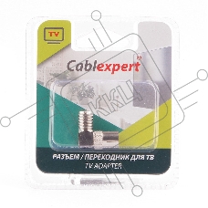Переходник  Cablexpert APL-FTVF-02, F (мама) / TV (мама), 90 градусов, блистер