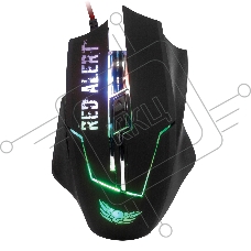 Мышь проводная Qumo Red Alert черный, 2400 dpi, USB, кнопки - 7