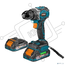 Дрель-шуруповерт Bort BAB-21S 93414912, Аккумуляторная, 21В, 2 АКБ, Ударная, Кейс