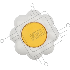 Выключатель одноклавишный KRANZ HAPPY Ромашка скрытой установки, желтый/белый