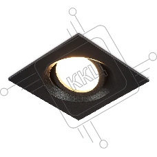 Встраиваемый поворотный точечный светильник Ambrella light TN102744 BK черный IP20 GU5.3 95*95*25