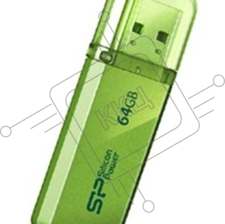 Флеш Диск Silicon Power 64Gb Helios 101 SP064GBUF2101V1N USB2.0 зеленый