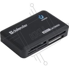Кардридер Defender  OPTIMUS, до 4 типов карт одновременно + кабель USB 2.0 A(M) - MiniB (M) длина 1 м.