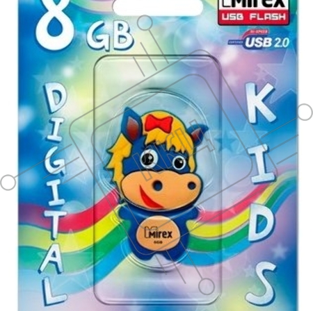 Флэш Диск 8GB Mirex Horse, USB 2.0, Синий