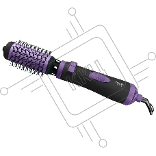 Фен щетка Delta LUX DL-0443R черный с фиолетовым Фен Delta LUX DL-0443R, 1000Вт, 2 насадки с керам покр. (40,50мм), вращение, черный с фиолет (12)