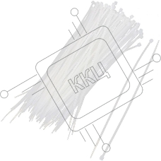 Стяжка пластиковая WRline WR-SHN-25-100W 100x2.5мм (упак:100шт) нейлон 6.6 белый