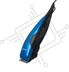 Машинка для стрижки волос WILLMARK WHC-1721 (проводной, 4 насадки, стальные лезвия, черно-голубой)